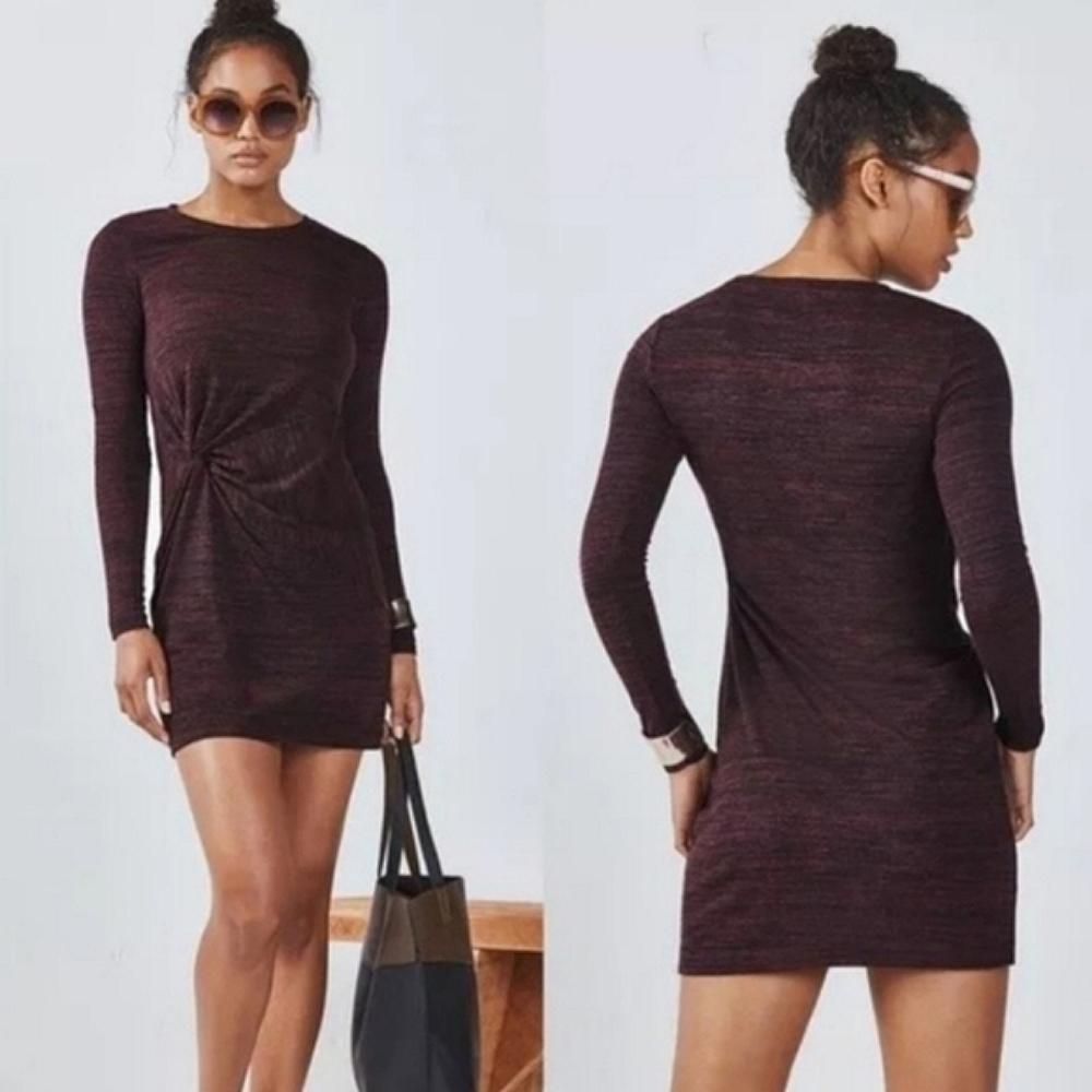 Fabletics burgundy athleisure space dye Brooke dress - Picture 8 of 8